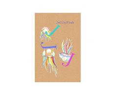 Komar Quadro da Parete ABC Animal J Poll, Immagine, Soggiorno, Camera da Letto, Decorazione, Stampa Senza Cornice Disponibile in Tre Misure, Multicolore, P036J-30x40