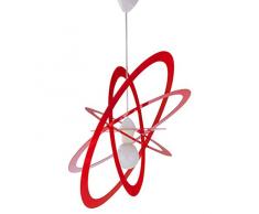 La Luce del Futuro 1232/S.RSS Lampadario da soffitto 60 W, Rosso