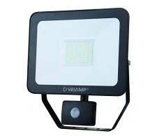 VELAMP IS768-3-6500K faretto LED da Esterno con sensore di Movimento, Nero