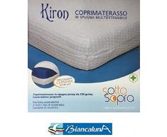 COPRIMATERASSO BIANCALUNA ART KIRON MATRIMONIALE IN SPUGNA CON CERNIERA