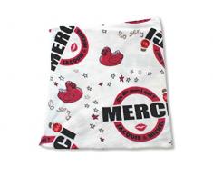 JACQUIE &MICHEL 512538 Plaid in pile JACQUIE eMICHEL Bianco, On ditMerci qui?