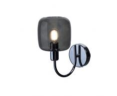 SP Light and Design Diva Parete 1 B, Struttura Cromo, Vetro Grigio Lampada 4 W