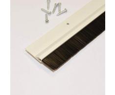 CONFORTEX 08113 - Paraspifferi a Vite con Spazzola, PVC, 100 x 0,6 x 4,5 cm, Colore: Bianco