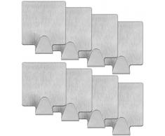 mumbi Porta asciugamani in acciaio inossidabile autoadesivo piazza (8 pezzi)