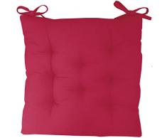 Deco&Co Cuscino per Sedia, Cotone, Fucsia, Taglia Unica