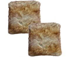 Gözze 40054-5151 Fodera per Cuscino, Poliestere-Cotone, Brown, 50x50x5 cm