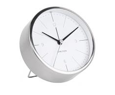 Karlsson Normann Orologio da Tavolo in Acciaio, Bianco, Taglia Unica