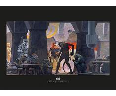 Komar Star Wars Classic RMQ Mos Eisley Streets - Decorazione da Parete per cameretta dei Bambini, Stampa Artistica, Disponibile in 3 Misure, Multicolore, WB154-70x50