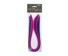 Marpa Jansen Strisce di Carta per Quilling, 5 mm x 48 cm, 100 Strisce, 130 g/m2, Fai da Te, Colori Assortiti