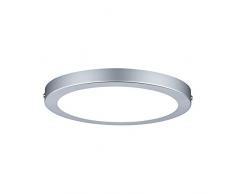 Paulmann 70864 Lampada da Soffitto Atria, Rotonda, 18,5 W, Luce 2700 K, Luce Bianca Calda, Pannello Led Cromato Opaco, Dimmerabile, Per Montaggio a Parete O a Soffitto, In Plastica