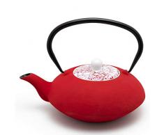 Bredemeijer Yantai 153000 - Teiera in ghisa, 1,2 l, Colore: Rosso