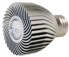Transmedia LP3-1SL - Faretto Power Spot a LED 230 V 1 W E27, Luce Bianca Calda