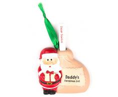 Boxer Gifts Daddys Babbo Natale Lista, Ceramica, Multicolore, 15Â x 9.5Â x 1.5Â cm