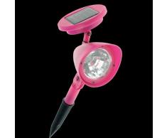 Blachere JFS033F - Tenda solare fucsia LED bianco, Plastica, Rosa