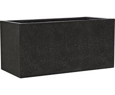 Esteras by Emsa 8520623177 Buren Fioriera Rettangolare, Impermeabile, con Opzione Foro di Scarico, 77X37X37 cm, 100 lt, Nero