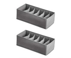 AmazonBasics - Organizer per cassettiera, per reggiseni e biancheria intima, confezione da 2