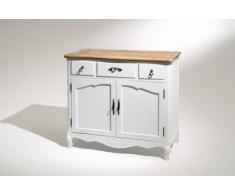 Vacchetti Giuseppe 8018810000 Mobile Country Base, 2 Ante e 3 Cassetti, Abbinabile, Legno, Bianco, 95x45x88 cm