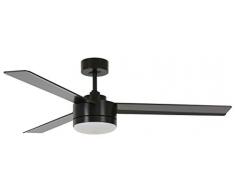 Bayside Lagoon - Ventilatore da soffitto con luce LED, in plastica ABS, 23 W, colore: Nero