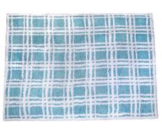 Aratextil Numeri Tappeto per Bambini, Cotone, Celeste, 120 x 160 cm