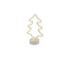 Galileo Casa 2197589 Albero di Natale Bianco Lampada LED, Misure: l. 19 x h. 29 cm