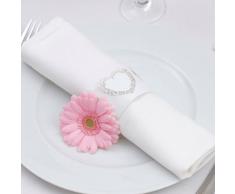 Neviti Vintage Romance-Laser Cut Paper Napkin Rings portatovagliolo, Carta, Bianco, Taglia Unica, 10 unitÃ 