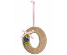 Villa dâEste Home Tivoli Word Appendino Fuoriporta O, Corda, Marrone, 27x5x27 cm