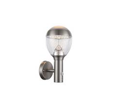 Globo 11,5Â Watt LED Lampada da parete movimento esterno acciaio inossidabile trasparente giardino 34250s Callisto