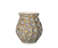 EUROCINSA Ref.26397 Vaso di Ceramica Facce, Grigio Antico, 32 Ãx34 cm