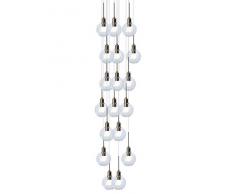SP Light and Design Diva Sospensione 18 R, Struttura Oro, Vetro Trasparente Lampada 4 W