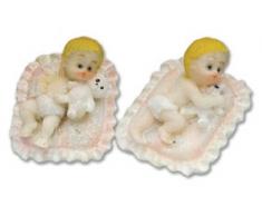 Club Green Resina Baby Girl sul Cuscino, Rosa, Confezione da 4