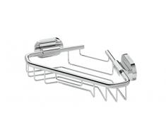 Tiger Lucca Cestello Doccia Angolare, Acciaio Inox, Cromato 26 x 5,7 x 13,7 cm