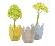 Chive Retina Vaso tealight portacandele, Set da 3, Colori Assortiti, Set di 3