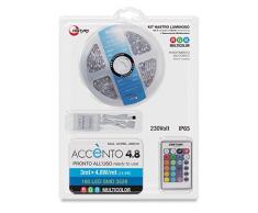 Century RGB Kit Striscia con 60 3 m e Accento, 4.8W/m LED, 4.8 W, IP65, Neutro