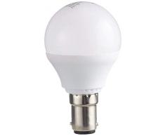 Bulk Hardware Lampadina LED G45, Attacco a Baionetta, B15D in Vetro, Equivalente a Una Lampada da 40 W, Bianco, 5 unitÃ 