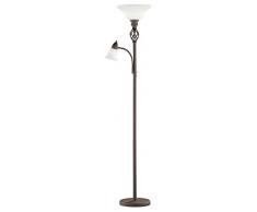 Trio Leuchten Trio 4602021-24 Lampada da Terra, Vetro Scarvo, E14, Ruggine/Bianco