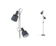 Paulmann 796.9 Elegante E Pratica Lampada da Terra 2Â Luci Orientabili Per Lampadine Led E14Â 230Â V. Altezza 1,52Â M
