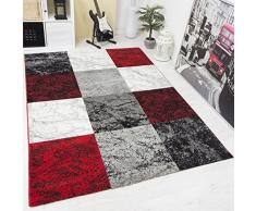 VIMODA Tappeto dal Design Moderno, a Quadretti, Effetto Marmorizzato, Colori Assortiti, 60 x 110 cm