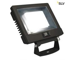 SLV SPOODI - Lampada da parete a LED, 30 W, 4000 K, alluminio, 30 W, colore: Nero