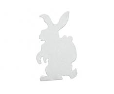 Europalms 83505011 Silhouette Coniglietto Pasquale, 60 cm, Bianco, Taglia Unica
