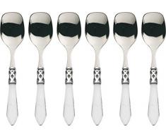 Bugatti ALC1T N4218 Aladdin - 6 pezzi Posate Cucchiaio Gelato, acciaio inox/plastica (ABS), Trasparente, 21 x 18 x 3 cm