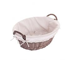 Biancheria wicker24Â e Cesto in Vimini, Cestino, 60Â x 44Â x 23Â cm, Cesto, Dunkelbraun, 60 x 44 x 23 cm