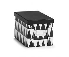 Scatola Triangle, Cartone, Nero/Bianco, ca. 16,5 x 28 x 15 cm