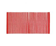 FERIDRAS Runner Tappeto, Cotone, Rosso, 50x80x59 cm