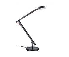 Trio Leuchten Trio 527920102 Amsterdam Lampada LED da Tavolo, Morsetto, Parete, Nero 5 W, 90 cm