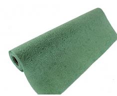 GMMH Runner da Tavolo, 50 cm di Larghezza, per Matrimonio, Battesimo, cresima, Comunione, 5 m (1,8 â¬/m) (Verde), Poliestere