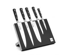 Sabatier Trompette 865700MBA104K Vulcano - Ceppo magnetico con 5 coltelli da cucina