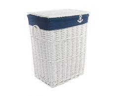 dvier swwk 38wrt della Biancheria B Cestino, Cestino, Bianco, 40Â x 30Â x 54Â cm