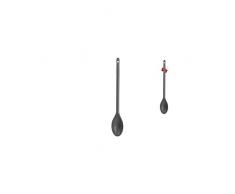 Home 0 Cucchiaione, 38 cm, Nylon, Grigio, 5x2x38 cm