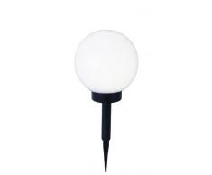 Best Season, Lampada LED solare a sfera per esterni, da conficcare nel terreno, Nero (schwarz), diametro 20 cm