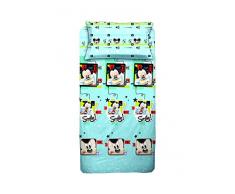 Completo Letto Disney Mickey 1 Piazza, Azzurro